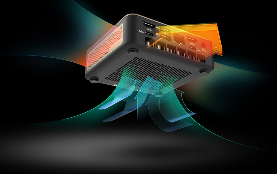 Sistem Desktop PC SAPPHIRE EDGE AI Mini, AMD Ryzen AI 9 HX 370
